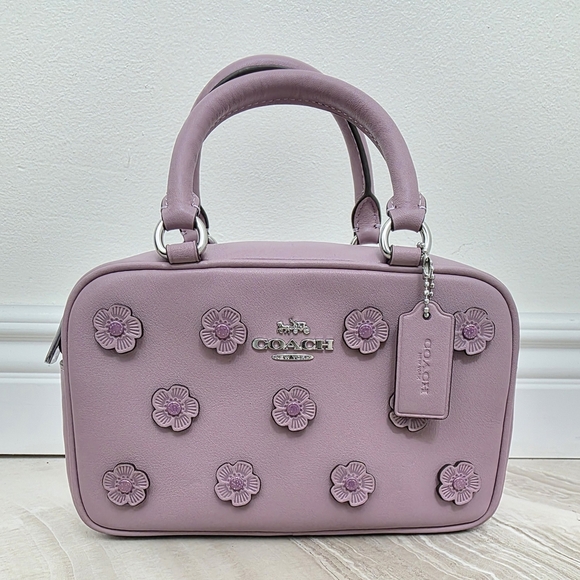 Coach Pink Satchel with Elegant Embossed Design - Picture 1 of 8